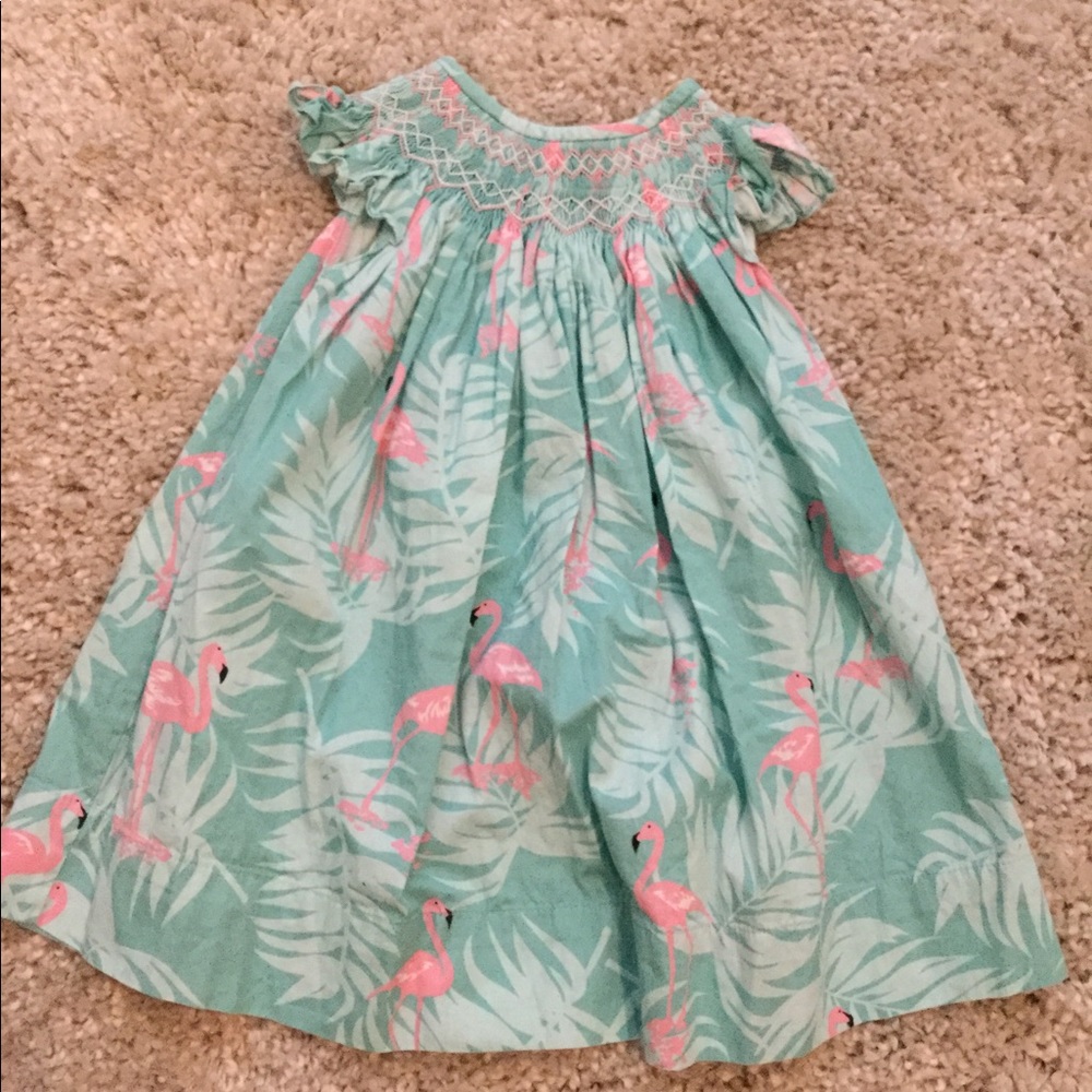 Flamingo Smocked Dress